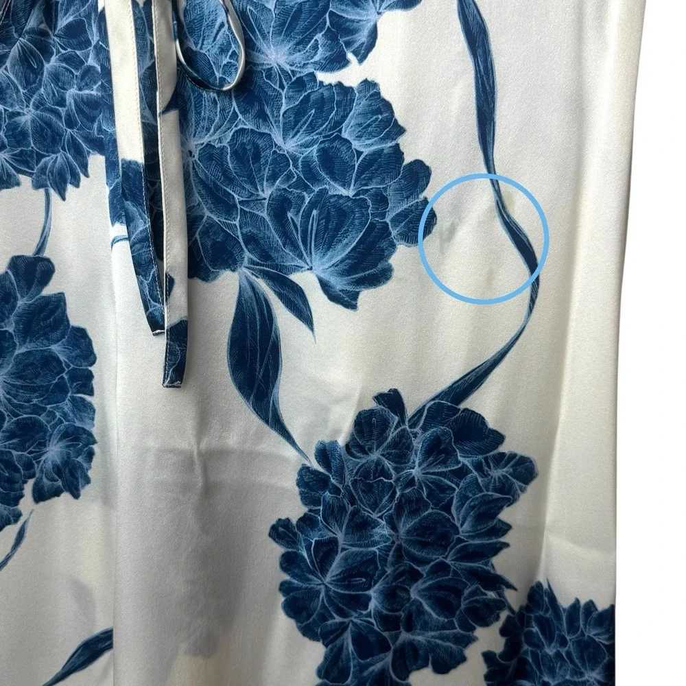 La Perla Floral 100% Silk Pajama Pants Cozy Feminine Dainty Special Occasion L - Picture 4 of 16
